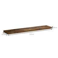 Półka ścienna FIGO+ z konsolą, 110cm, ciemny dąb