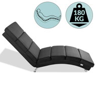 Leżanka LONDON, 186×55×89cm, antracytowa