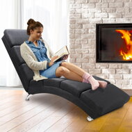 Leżanka LONDON, 186×55×89cm, antracytowa