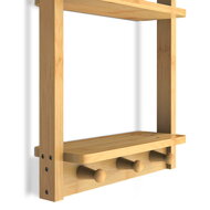 Półka łazienkowa BAMBOO, 28,5x10x70cm, 3 półki, brązowa  