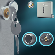 Skrzynka pocztowa z tubą na gazety POST, 30,5x10x33,5cm, srebrna