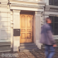 Skrzynka pocztowa z tubą na gazety POST, 30,5x10x33,5cm, antracyt