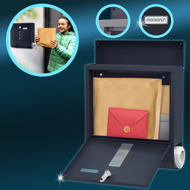 Skrzynka pocztowa z tubą na gazety POST, 30,5x10x33,5cm, antracyt