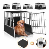 Transporter dla psa BRUNO, 66x90x72cm, srebrna/czarna