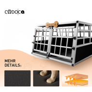 Transporter dla psa BRUNO, 89x70x51cm, srebrna/czarna