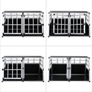 Transporter dla psa BRUNO, 89x70x51cm, srebrna/czarna