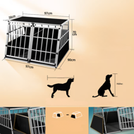 Transporter dla psa BRUNO, 97x90x70cm, srebrna/czarna