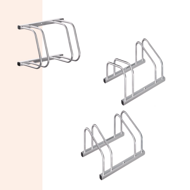 Stojak na 2 rowery BIKE, 50x32x27cm, srebrna  