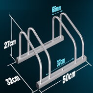 Stojak na 2 rowery BIKE, 50x32x27cm, srebrna  