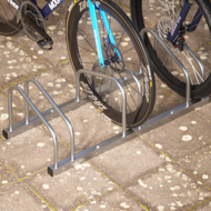 Stojak na 3 rowery BIKE, 84x32x27cm, srebrna  