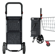 Torba na zakupy na kółkach EASY, 50l, czarna