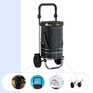 Torba na zakupy na kółkach EASY, 50l, czarna