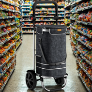 Torba na zakupy na kółkach EASY, 50l, czarna