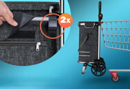 Torba na zakupy na kółkach EASY, 50l, czarna