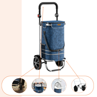 Torba na zakupy na kółkach EASY, 50l, niebieska