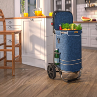 Torba na zakupy na kółkach EASY, 50l, niebieska