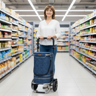 Torba na zakupy na kółkach EASY, 50l, niebieska