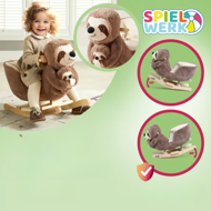 Leniwiec na biegunach z pasem bezpieczeństwa, brązowy