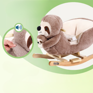 Leniwiec na biegunach z pasem bezpieczeństwa, brązowy