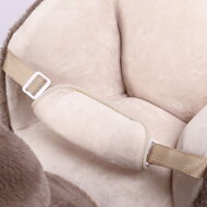 Leniwiec na biegunach z pasem bezpieczeństwa, brązowy