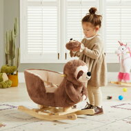 Leniwiec na biegunach z pasem bezpieczeństwa, brązowy