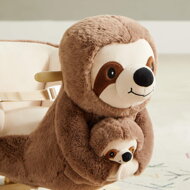 Leniwiec na biegunach z pasem bezpieczeństwa, brązowy