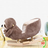 Leniwiec na biegunach z pasem bezpieczeństwa, brązowy