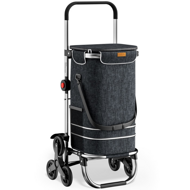 Torba na zakupy na kółkach do schodów COMFORT, 50l, czarna