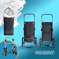 Torba na zakupy na kółkach do schodów COMFORT, 50l, czarna