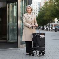 Torba na zakupy na kółkach do schodów COMFORT, 50l, czarna