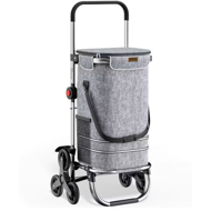 Torba na zakupy na kółkach do schodów COMFORT, 50l, szara