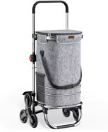 Torba na zakupy na kółkach do schodów COMFORT, 50l, szara