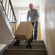 Torba na zakupy na kółkach do schodów COMFORT, 50l, szara