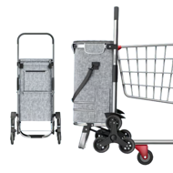 Torba na zakupy na kółkach do schodów COMFORT, 50l, szara