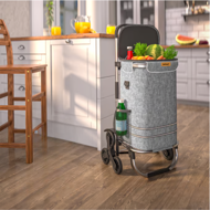 Torba na zakupy na kółkach do schodów COMFORT, 50l, szara