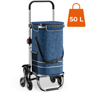 Torba na zakupy na kółkach do schodów COMFORT, 50l, niebieska