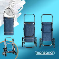Torba na zakupy na kółkach do schodów COMFORT, 50l, niebieska