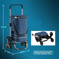 Torba na zakupy na kółkach do schodów COMFORT, 50l, niebieska