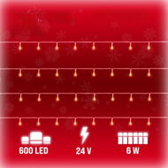Świąteczny łańcuch świetlny SIMPLE, 60m, ciepła biel