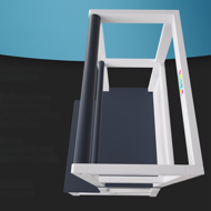 Wieża edukacyjna PLAY z drewna sosnowego, 93x56x49, biała/antracyt  