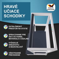 Wieża edukacyjna wykonana z drewna sosnowego o wymiarach 93x56x49 cm