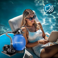 Filtr piaskowy do basenu AQUA z kulami filtrującymi, 10 200 l/h, niebieska