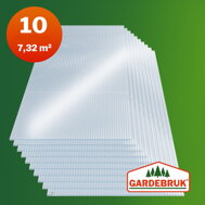 Poliwęglan komorowy MARK 6mm, 60,5x121x0,6cm, 10 szt., przezroczysta