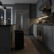 Sensorowy kosz na śmieci DEUS, 58 litrów, czarny