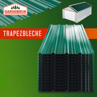 Blacha trapezowa ARON, zestaw 14 sztuk, 110×46 cm, zielony