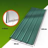 Blacha trapezowa ARON, zestaw 14 sztuk, 110×46 cm, zielony