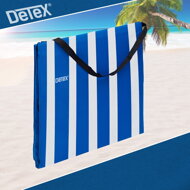 Mata plażowa z oparciem i poduszką 158 x 56 cm, niebiesko-biała