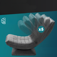 Leżanka ABERDEEN, 87x60x105cm, szara