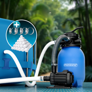 Filtr piaskowy do basenu AQUA z kulami filtrującymi 5 000 l/h, niebieska