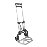 Wózek transportowy TROY z regulowaną wysokością, max. 80 kg, srebrny/czarny